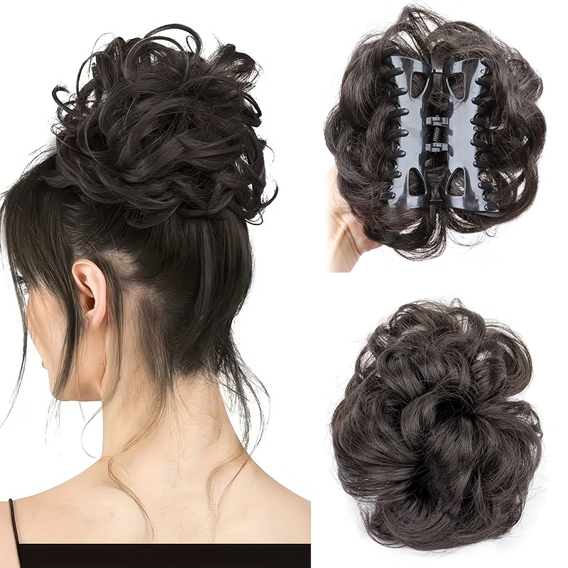 Synthetic Messy Bun Hair Scrun - đánh giá và giá Claw Clip Messy Bun Hair Piece