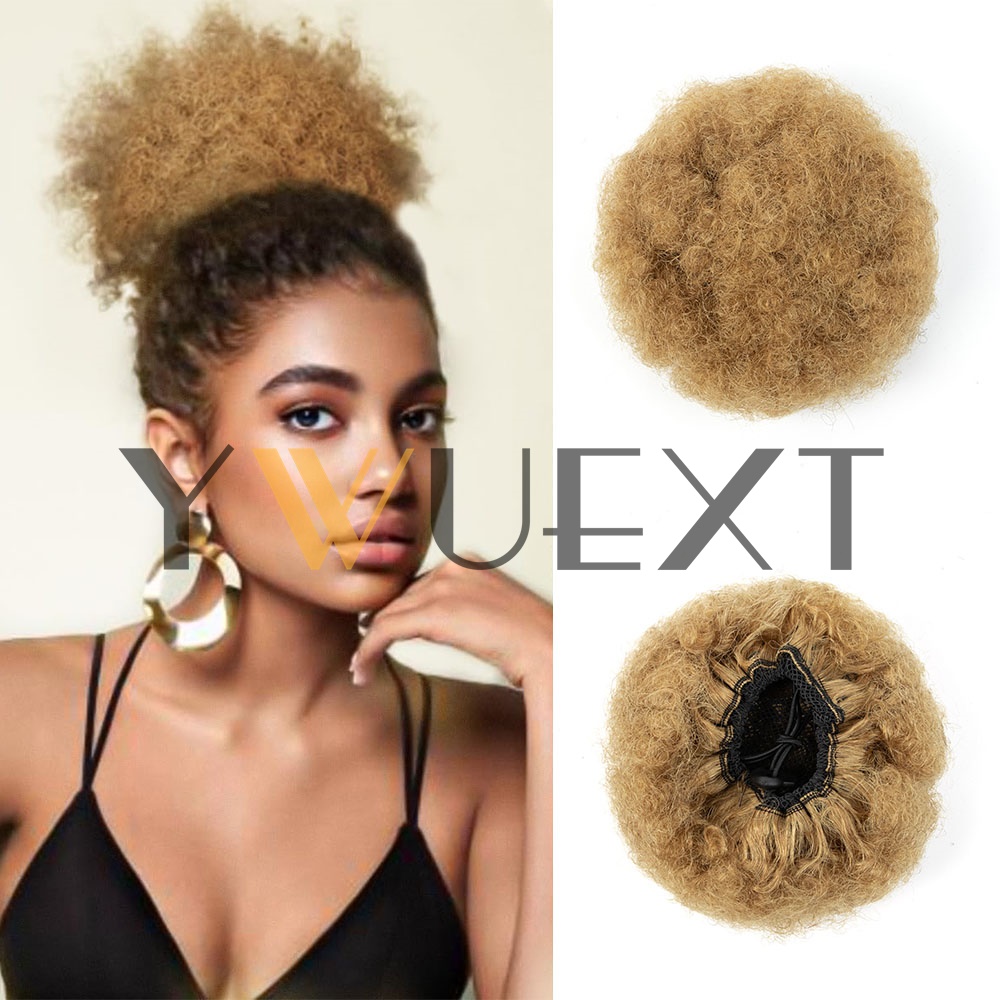 YWUEXT Honey Gold Afro Kinky P - đánh giá và giá Drawstring Afro Curly Puff Ponytail