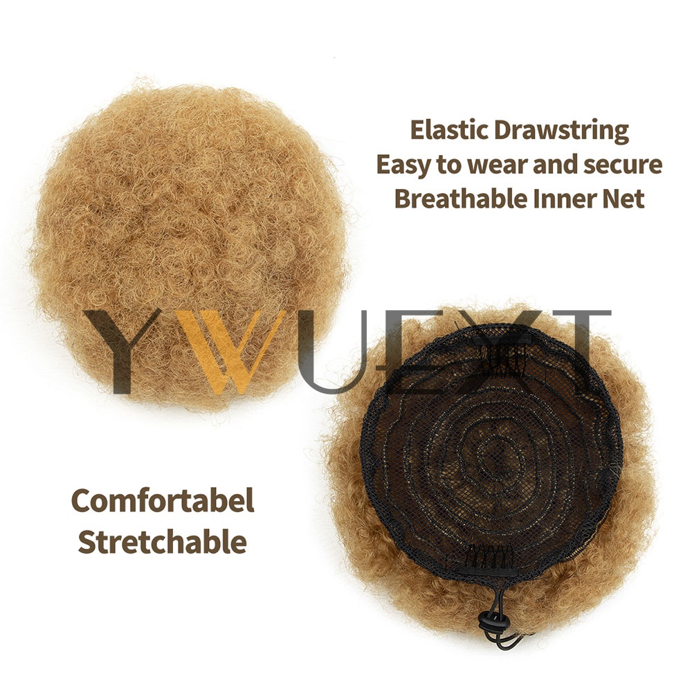 YWUEXT Honey Gold Afro Kinky P - đánh giá và giá Drawstring Afro Curly Puff Ponytail