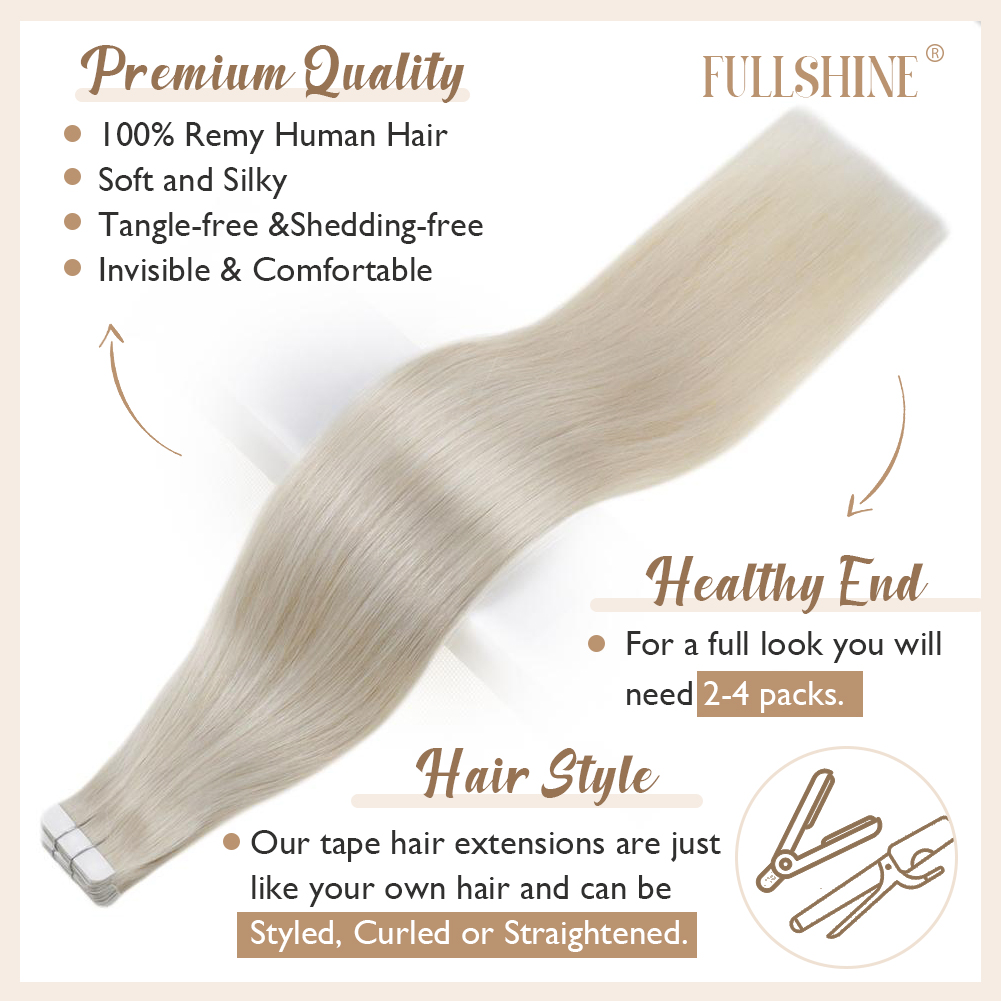 Fll Bóng Băng Keo Trong Tóc Re - đánh giá và giá Invisible Tape In Extensions Real Hair
