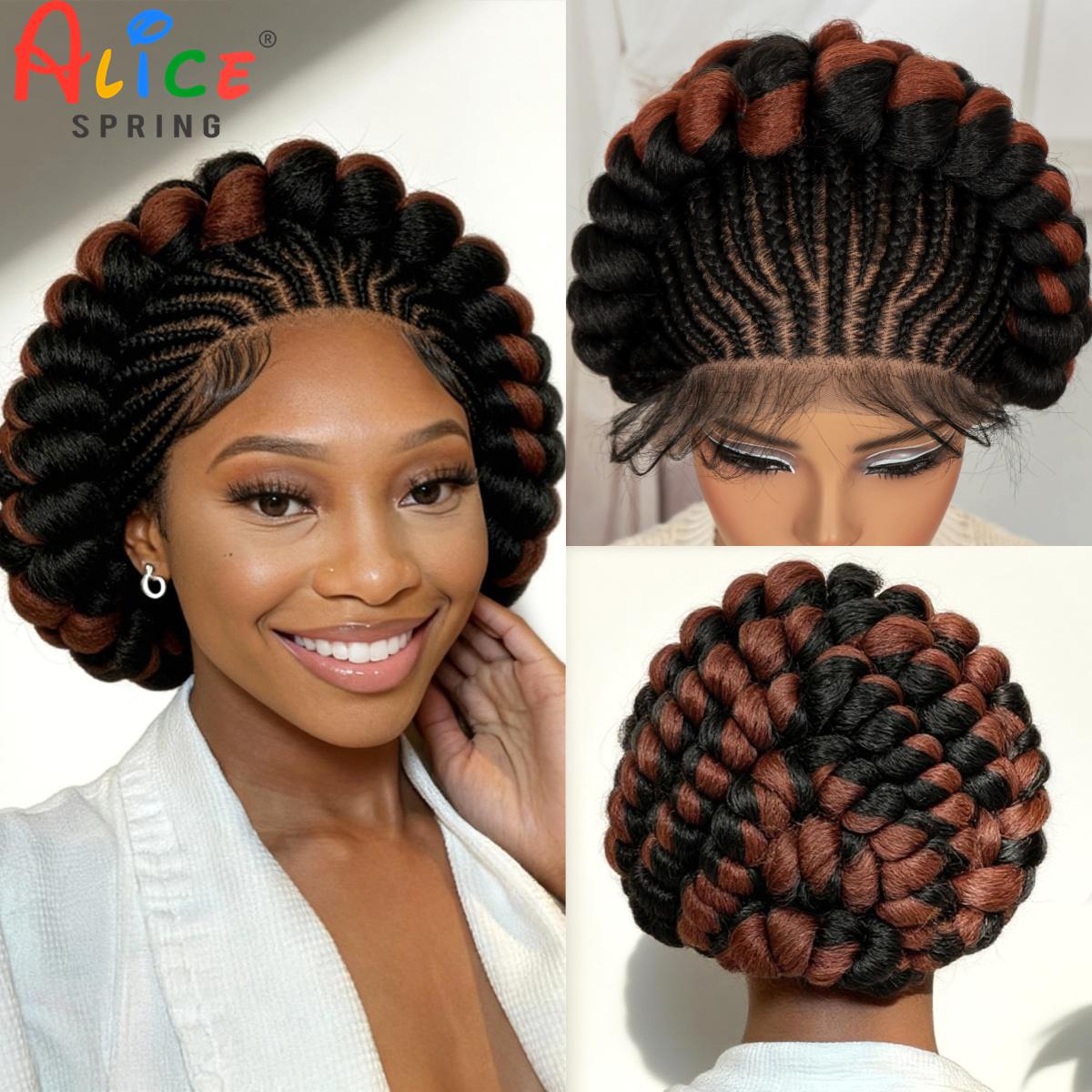 Cornrow Braided Wigs Synthetic - đánh giá và giá Synthetic Braided Wigs For Black Women