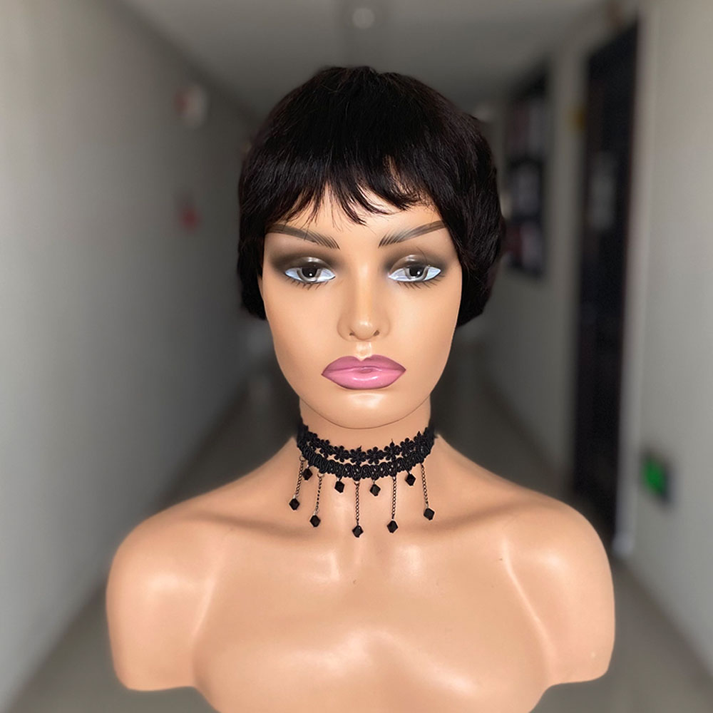 Short Straight Human Hair Wigs - đánh giá và giá Short Pixie Cut Wig Human Hair Cheap