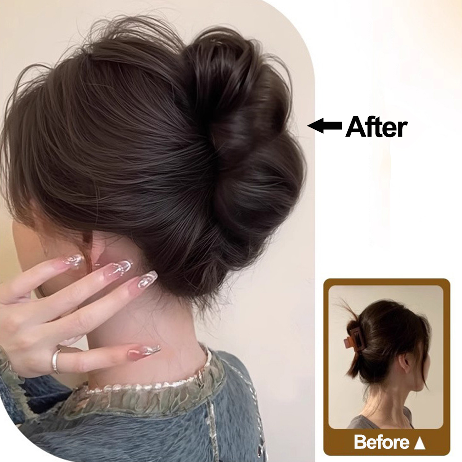 Synthetic Messy Bun Hair Piece - đánh giá và giá Claw Clip Messy Bun Hair Piece