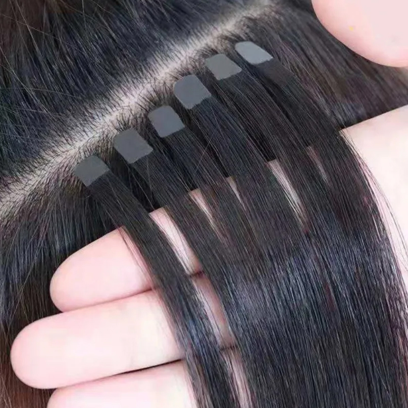 Mini Tape Hair Extensions Huma - đánh giá và giá Invisible Tape In Extensions Real Hair