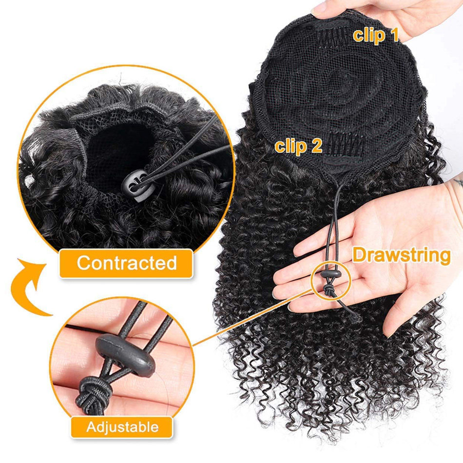 Ponytail Human Hair Afro Kinky - đánh giá và giá Seamless Clip In Hair Extensions Human Hair