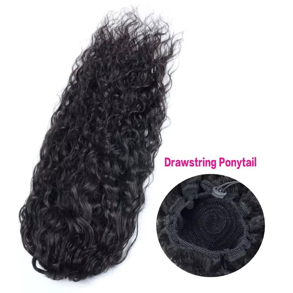 Water Wave Ponytail Human Hair - đánh giá và giá Seamless Clip In Hair Extensions Human Hair