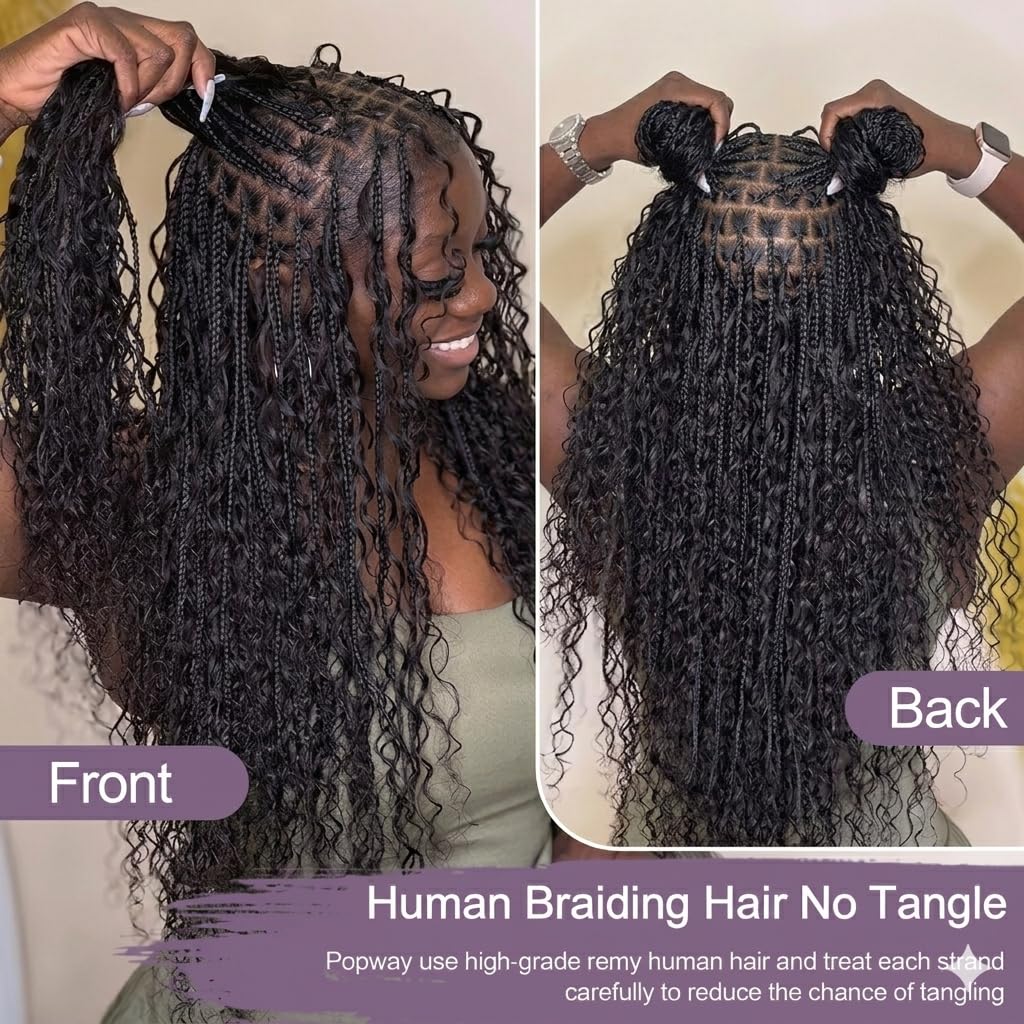 Human Braiding For Boho Braids - đánh giá và giá Water Wave Bulk Human Hair For Braiding