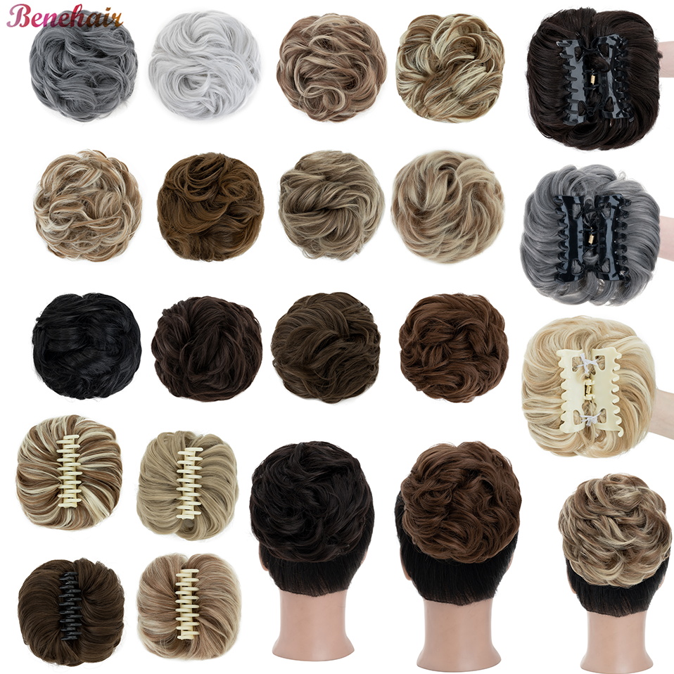 Benehair Messy Hair Bun Synthe - đánh giá và giá Claw Clip Messy Bun Hair Piece
