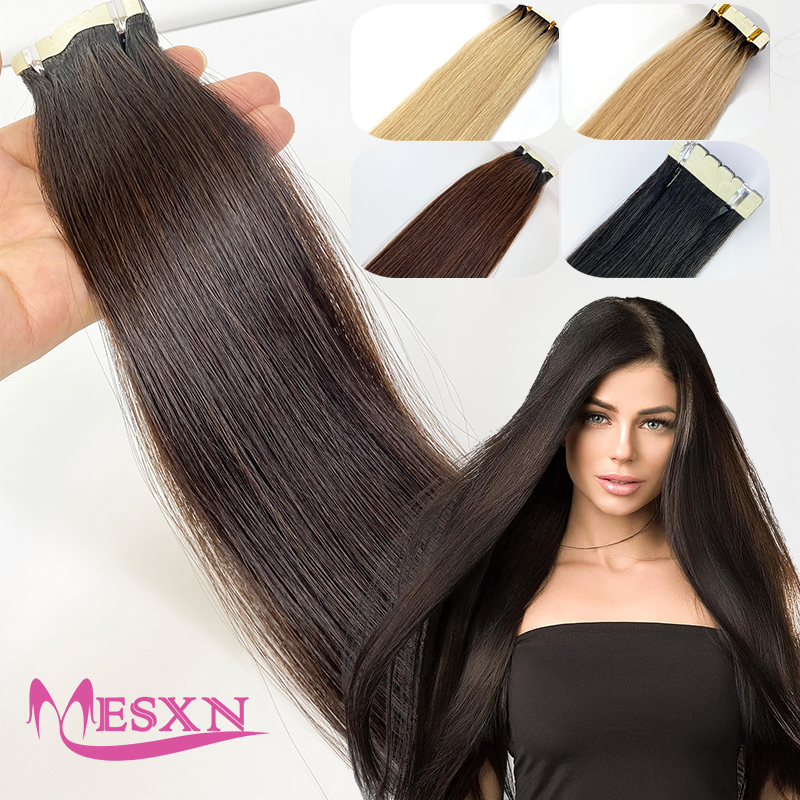 Mini Straight Tape In Human Ha - đánh giá và giá Invisible Tape In Extensions Real Hair