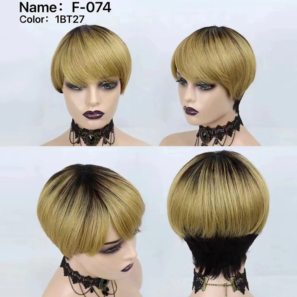 8 Inch Short Remy Hair Wig Bra - đánh giá và giá Short Pixie Cut Wig Human Hair Cheap