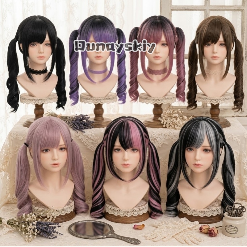 Cosplay Jirai Kei  Halloween P - đánh giá và giá Synthetic Braided Wigs For Black Women